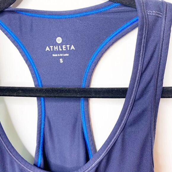 Athleta Womens Blue Sleeveless Scoop Neck Racerback Tank Top Size Small - Picture 3 of 5